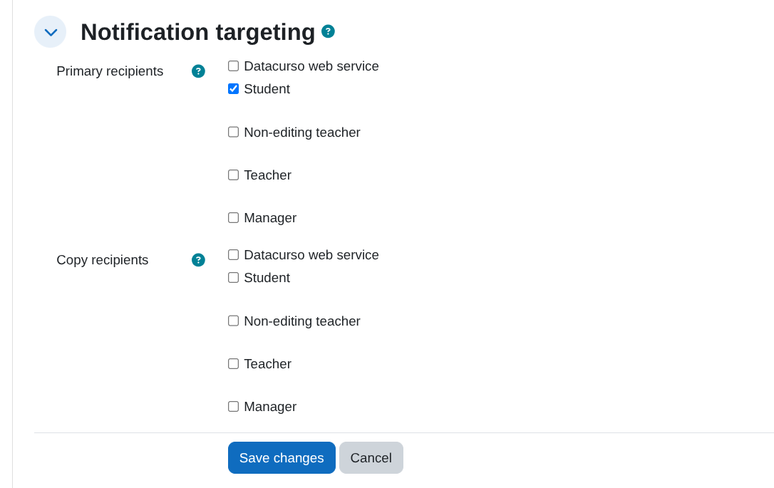 Notification targeting