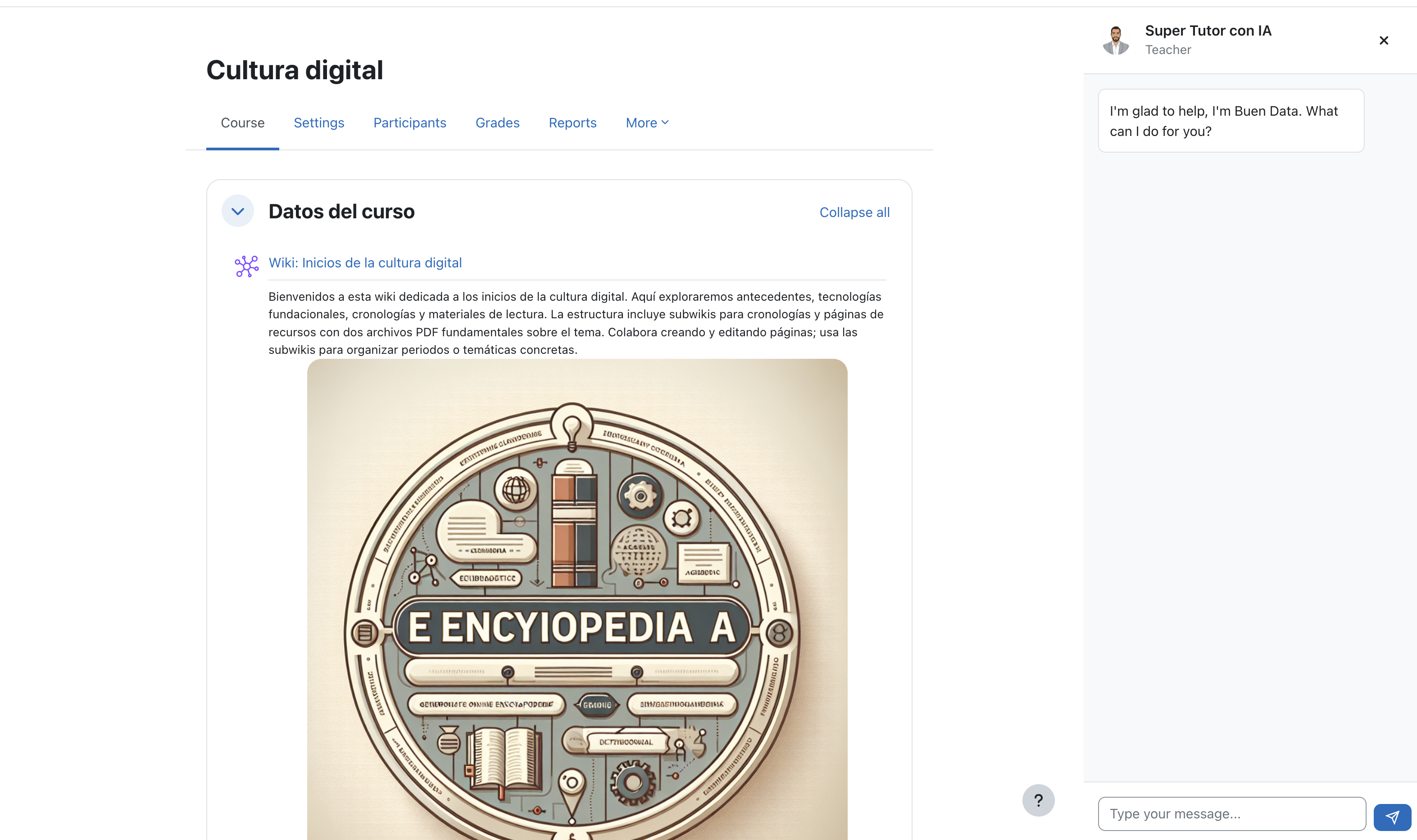 Chat drawer in action
