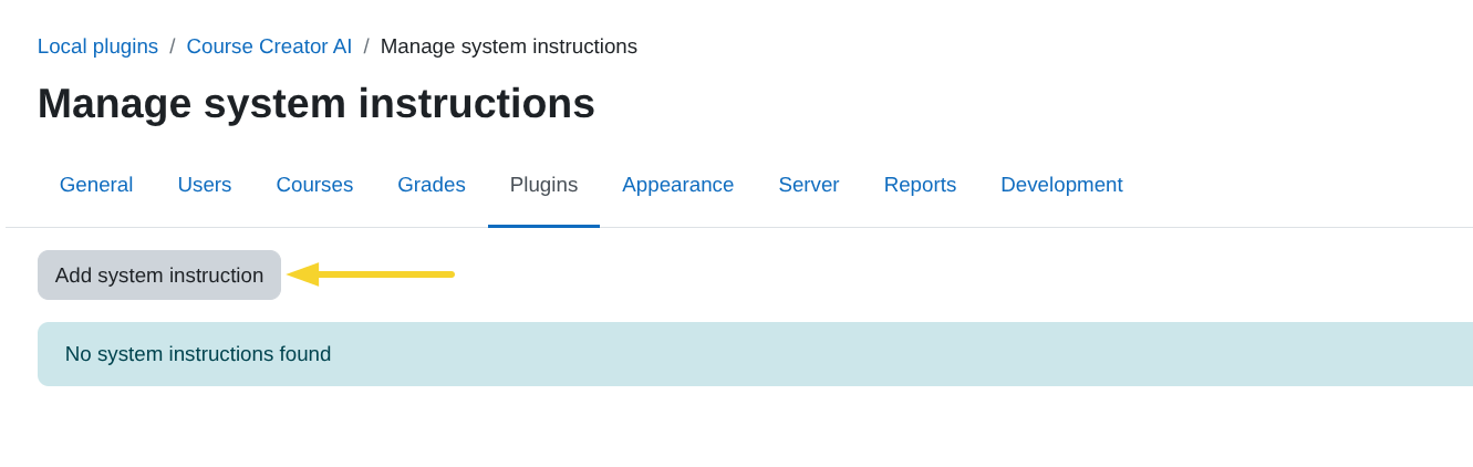 Add system instruction