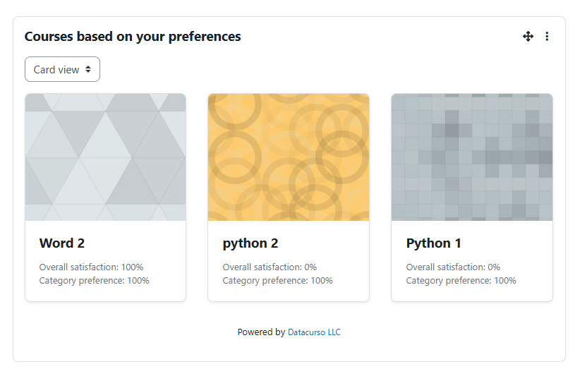 Recommended Courses Block