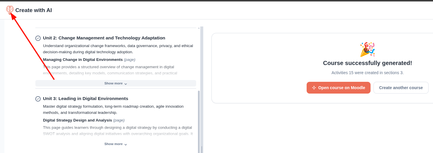 Sessions menu button