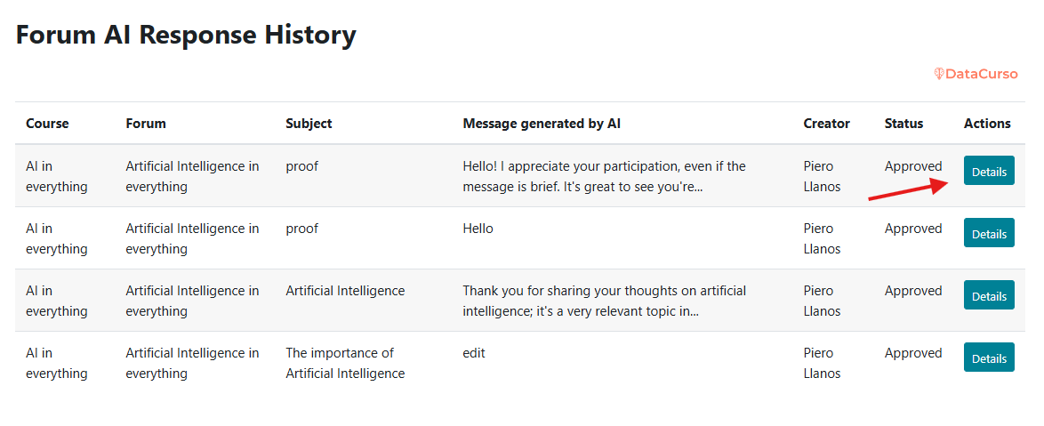 History button details