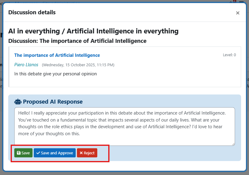 Pendings details edit