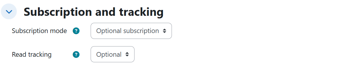 Forum — Subscription and tracking settings