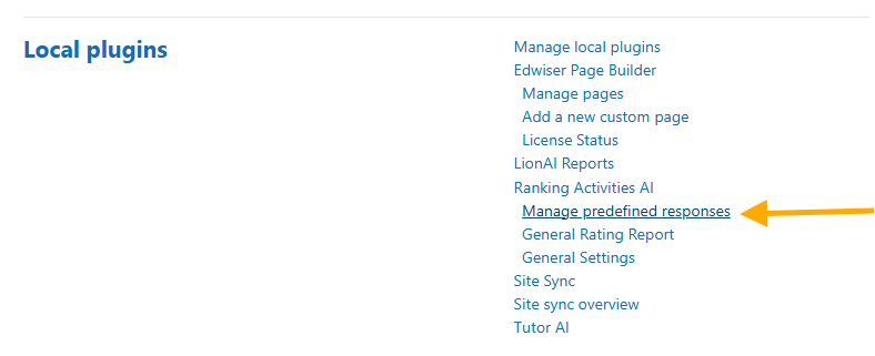 Enter Manage Predefined Responses