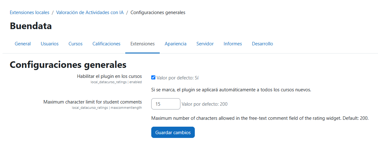 Settings Ranking