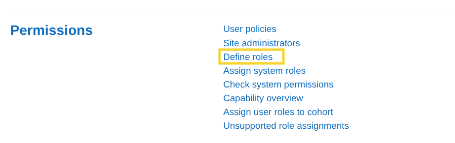 Manage roles