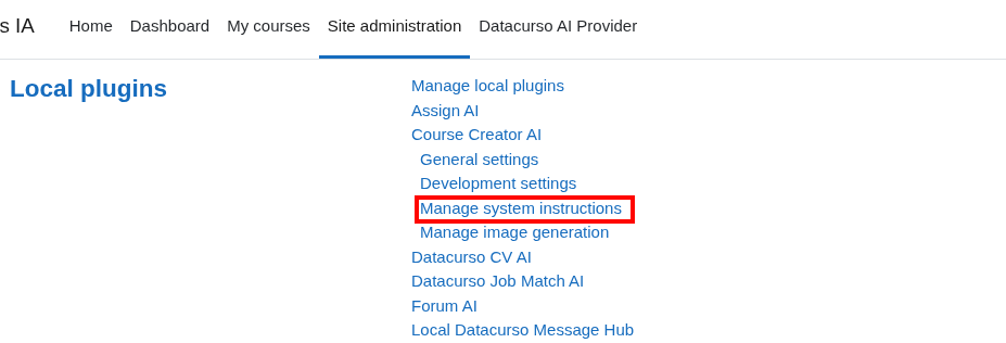 Manage system instructions