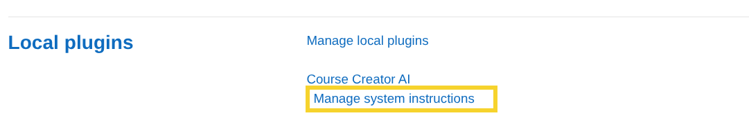 Manage system instructions