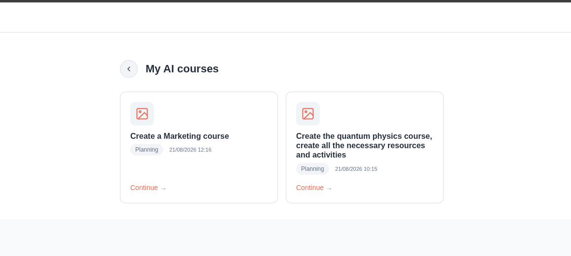 All sessions page