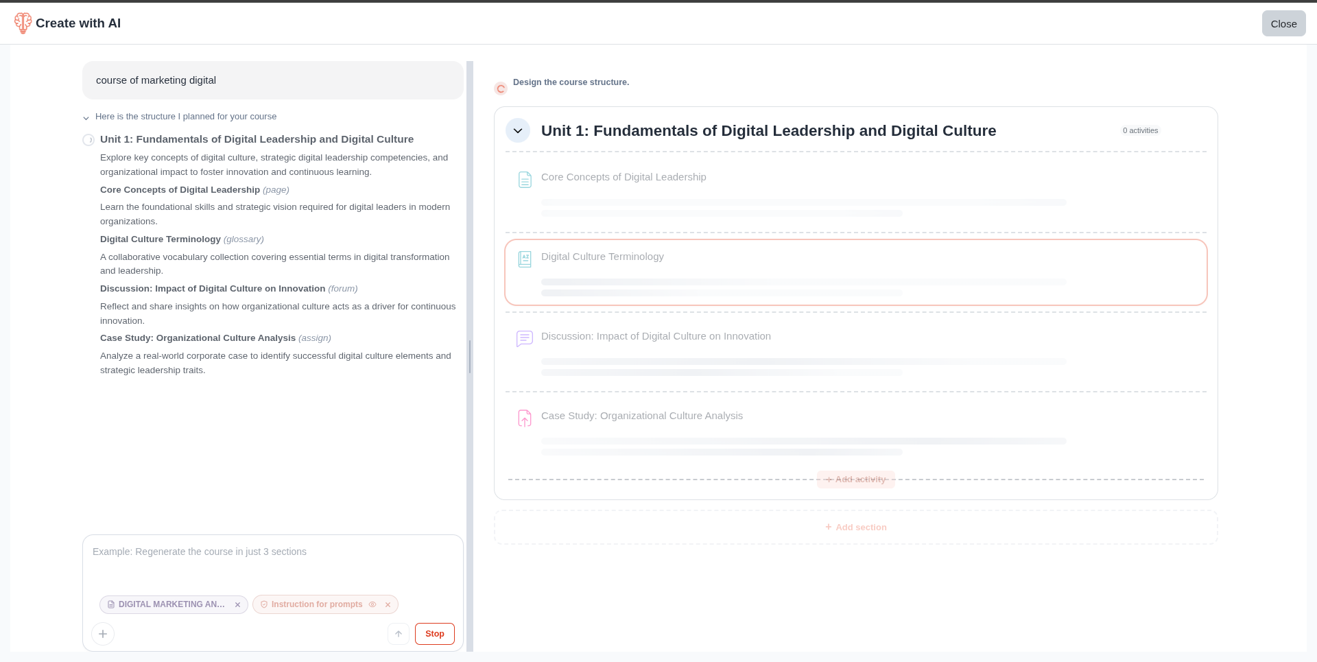Real-time progress