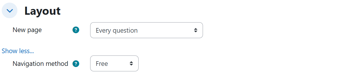 Quiz — Layout settings