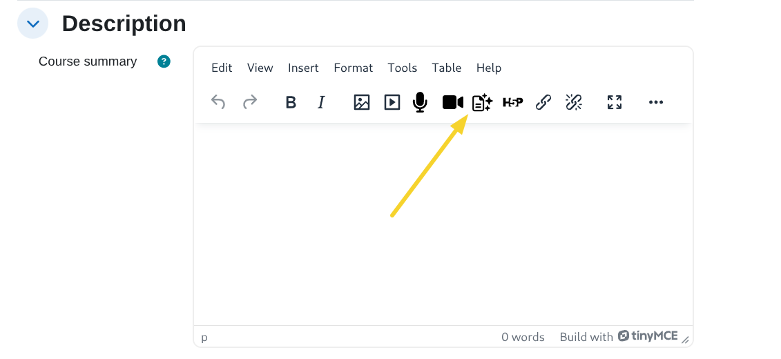 AI Button in TinyMCE
