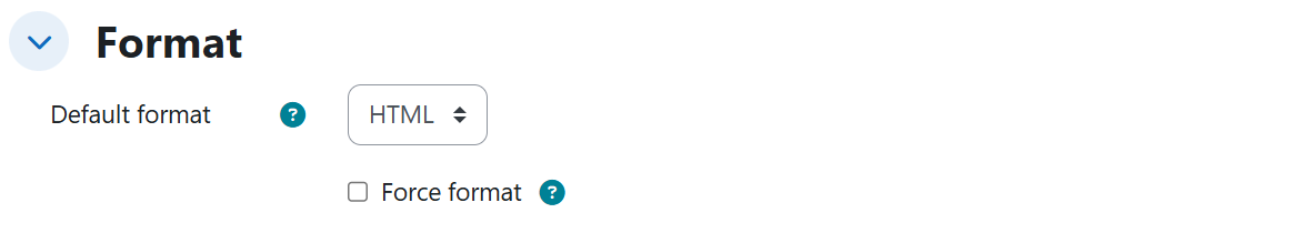 Wiki — Format settings