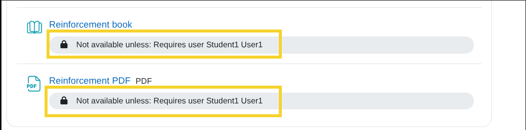 Restricción por usuario
