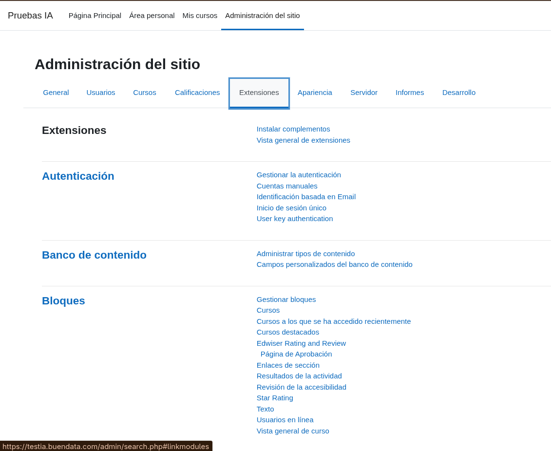 Configuración de administrador