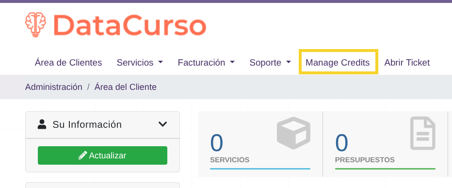 Administrar Créditos IA