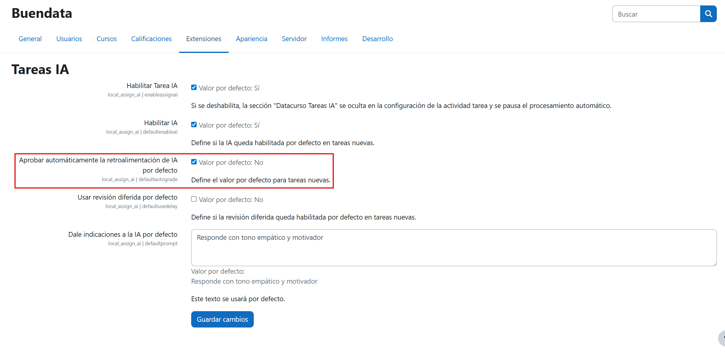 Aprobación automática activada