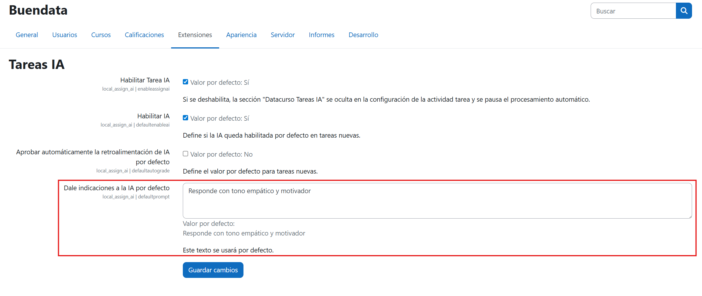 Indicaciones para IA