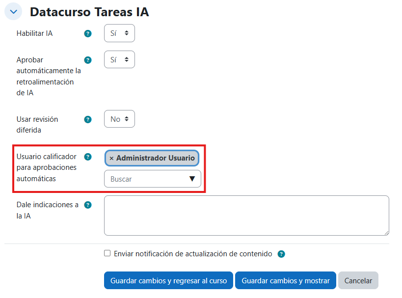 Calificador para aprobaciones automáticas