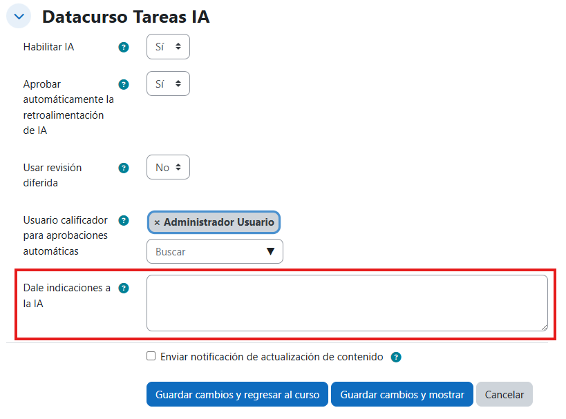 Indicaciones para IA