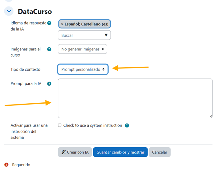Prompt personalizado