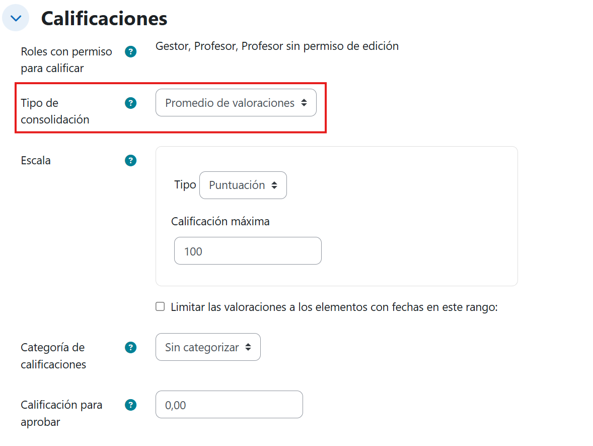 Tipo de consolidacion