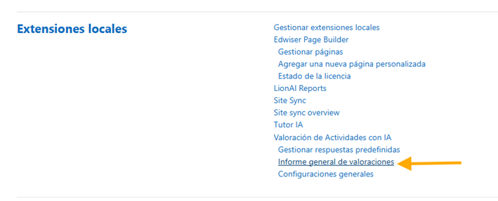 Global ratings dashboard entry