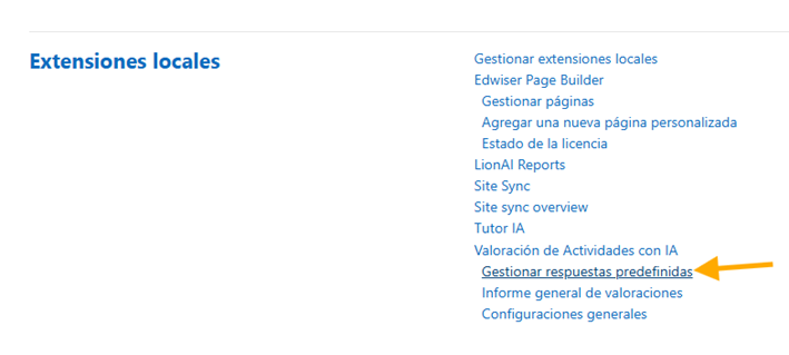 Ingresar a Gestionar Respuestas Predefinidas
