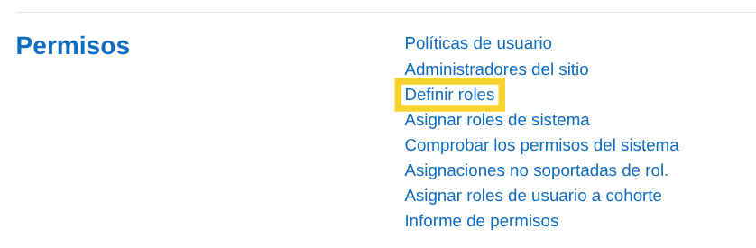 Administrar roles