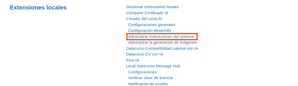 Gestionar instrucciones del sistema