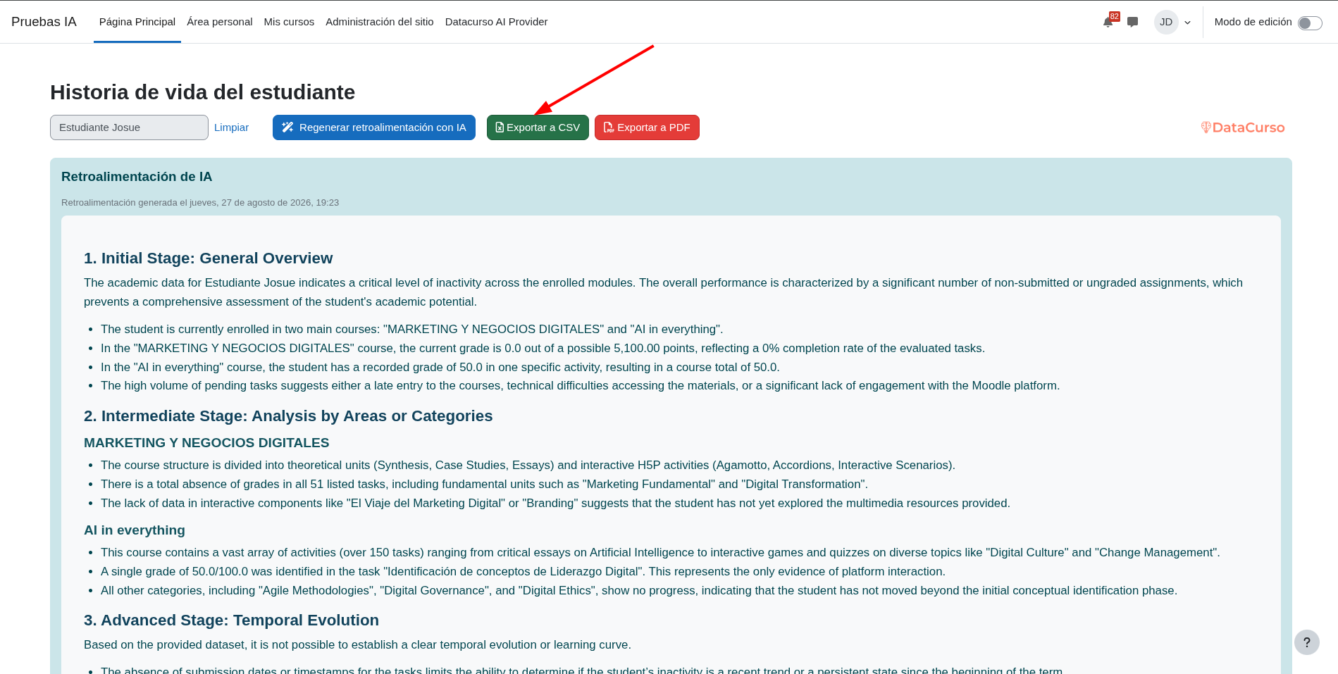 Exportar CSV