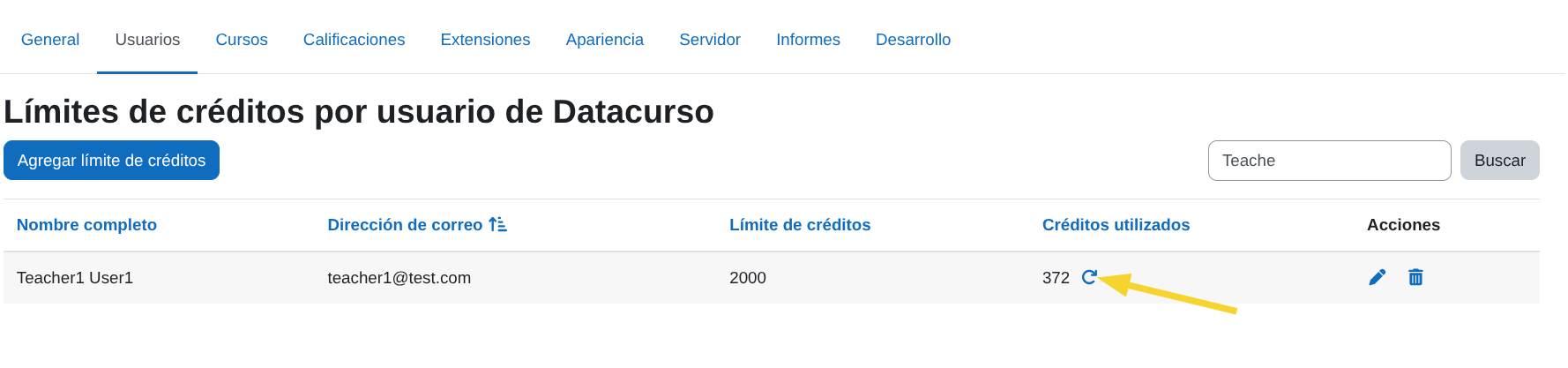 Botón reiniciar uso