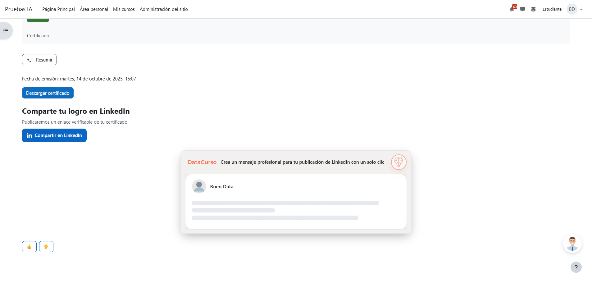 Panel de IA expandido