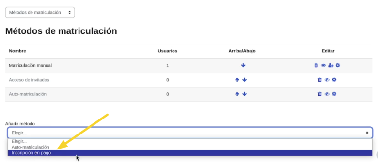 Add enrolment method