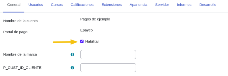 Check enable payment