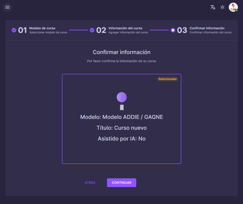 Confirmar información