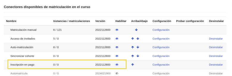 Enable enrolment on payment